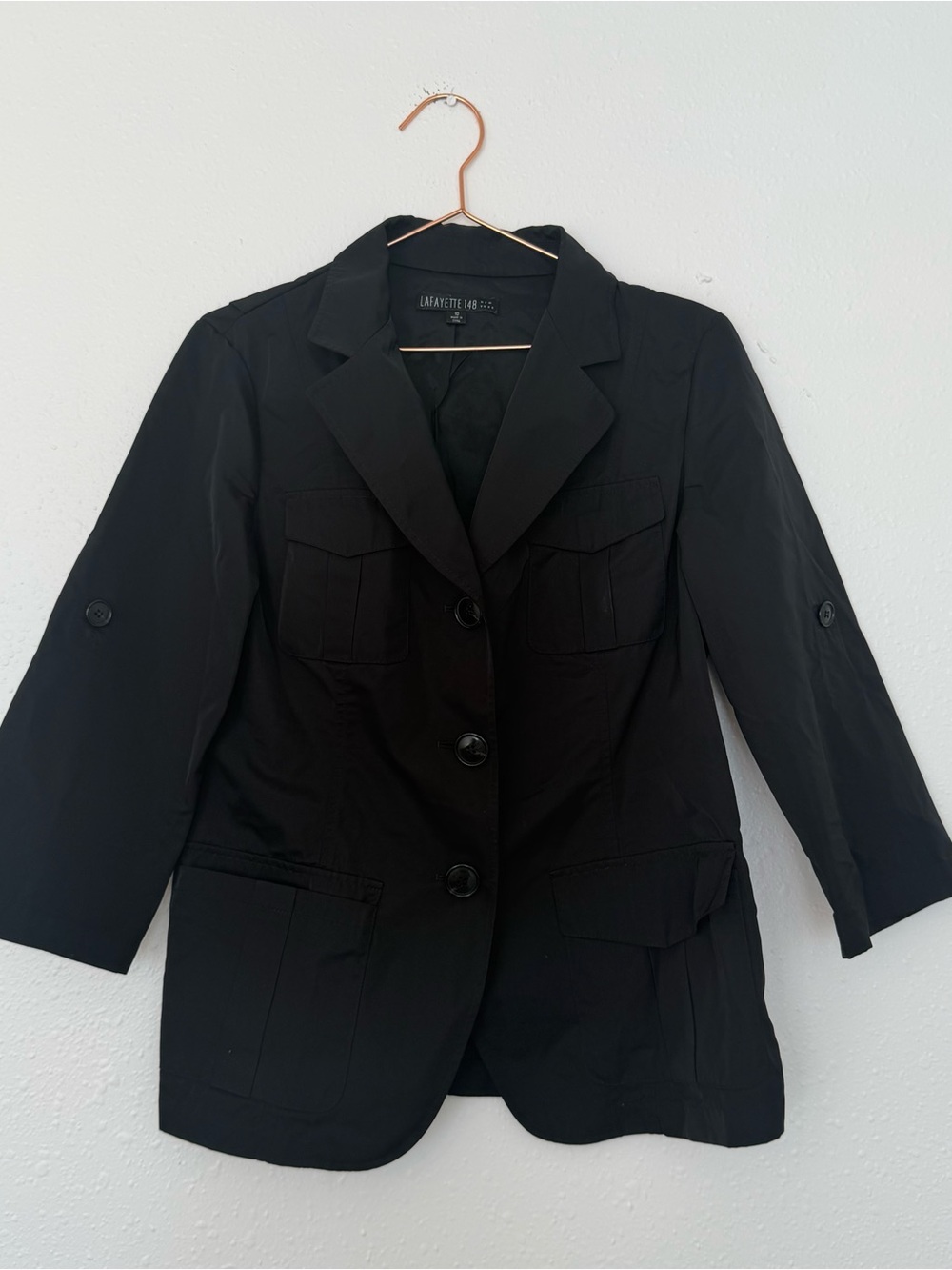 Lafayette 148 New York Black Women's Three-Button Blazer